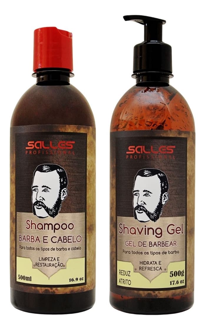 Kit Shampoo Cabelo Bigode + Shaving Gel